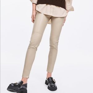 Zara faux leather leggings